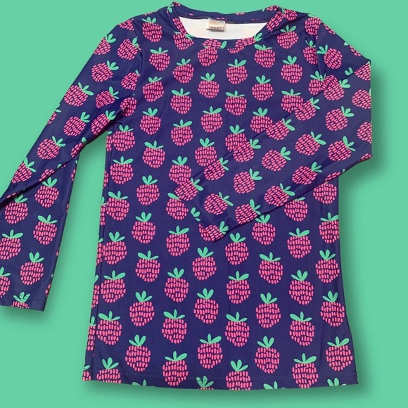 Other - Swim Shirt Size 12 Kids Rashguard Poppy’s Strawberry Sunshine